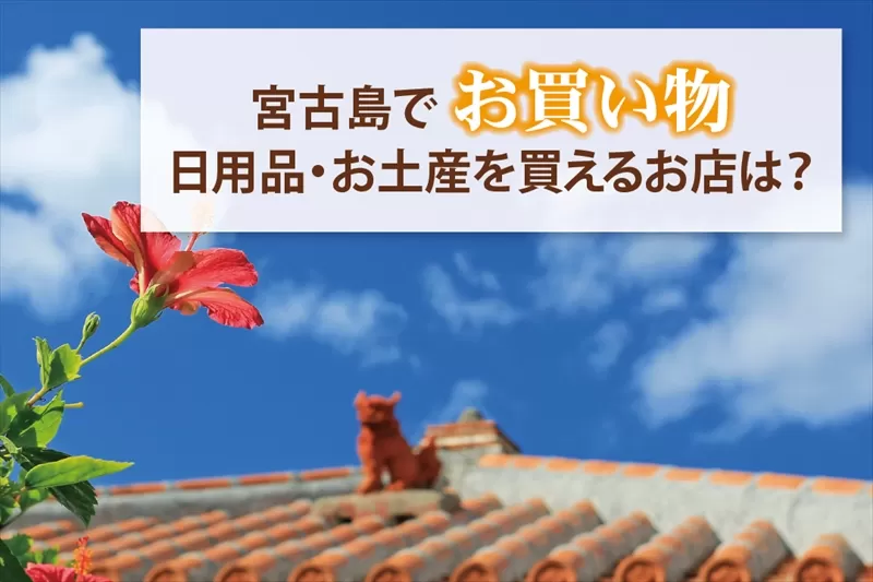 宮古島でお買い物 日用品・お土産を買えるお店は？